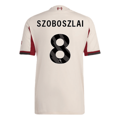 Męska Koszulka Wyjazdowa Liverpool SZOBOSZLAI #8 Wersja Piłkarska 2025/26 - Slim Fit
