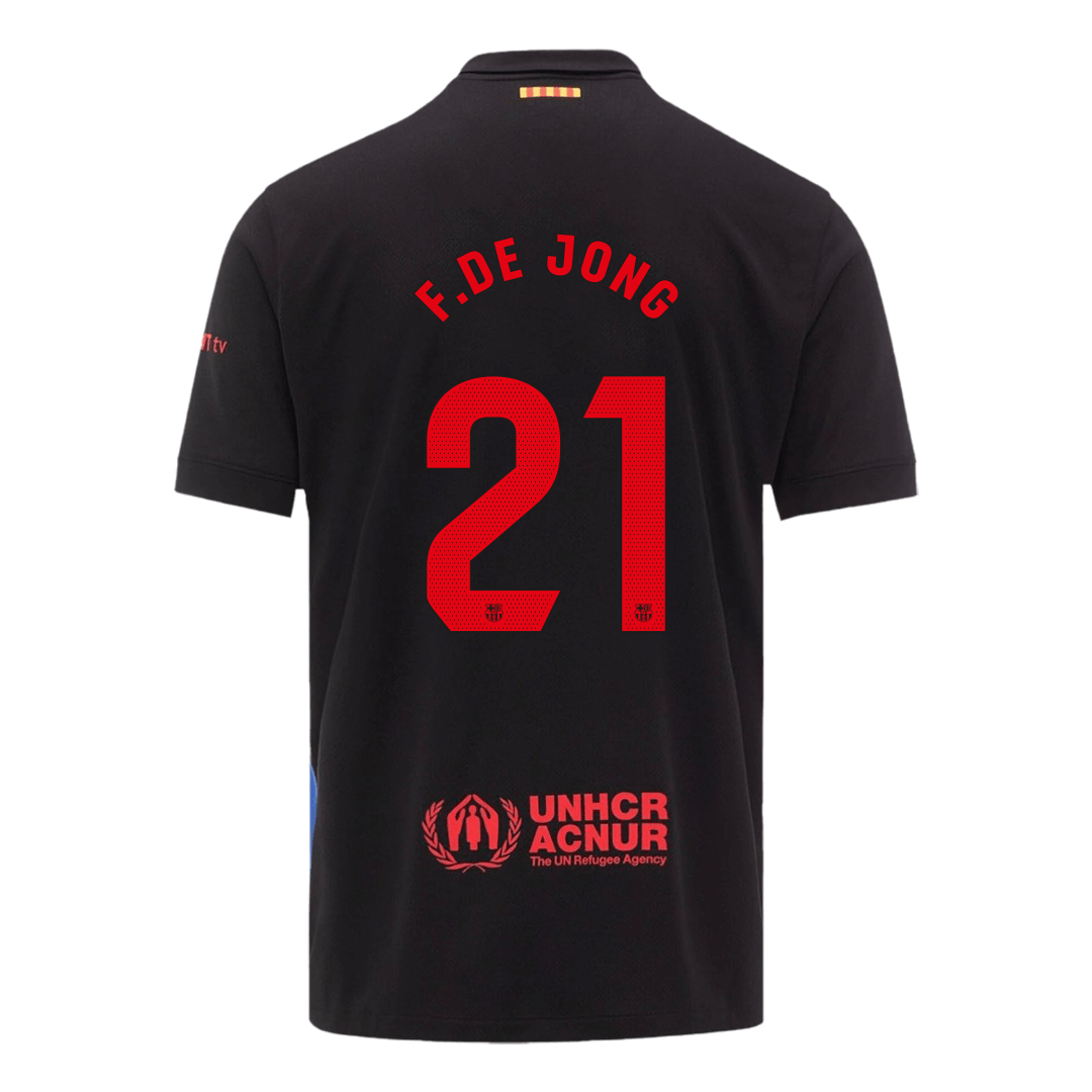 Barcelona Away Jersey 2024/25 F.DE JONG #21 - Spotify Logo Without Text