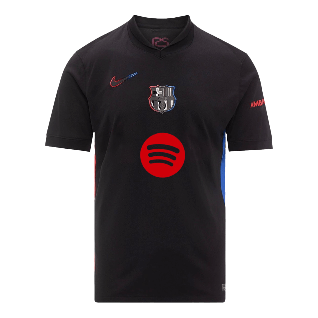 Camiseta de visitante del Barcelona 2024/25 LAMINE YAMAL #19 - Logotipo de Spotify sin texto