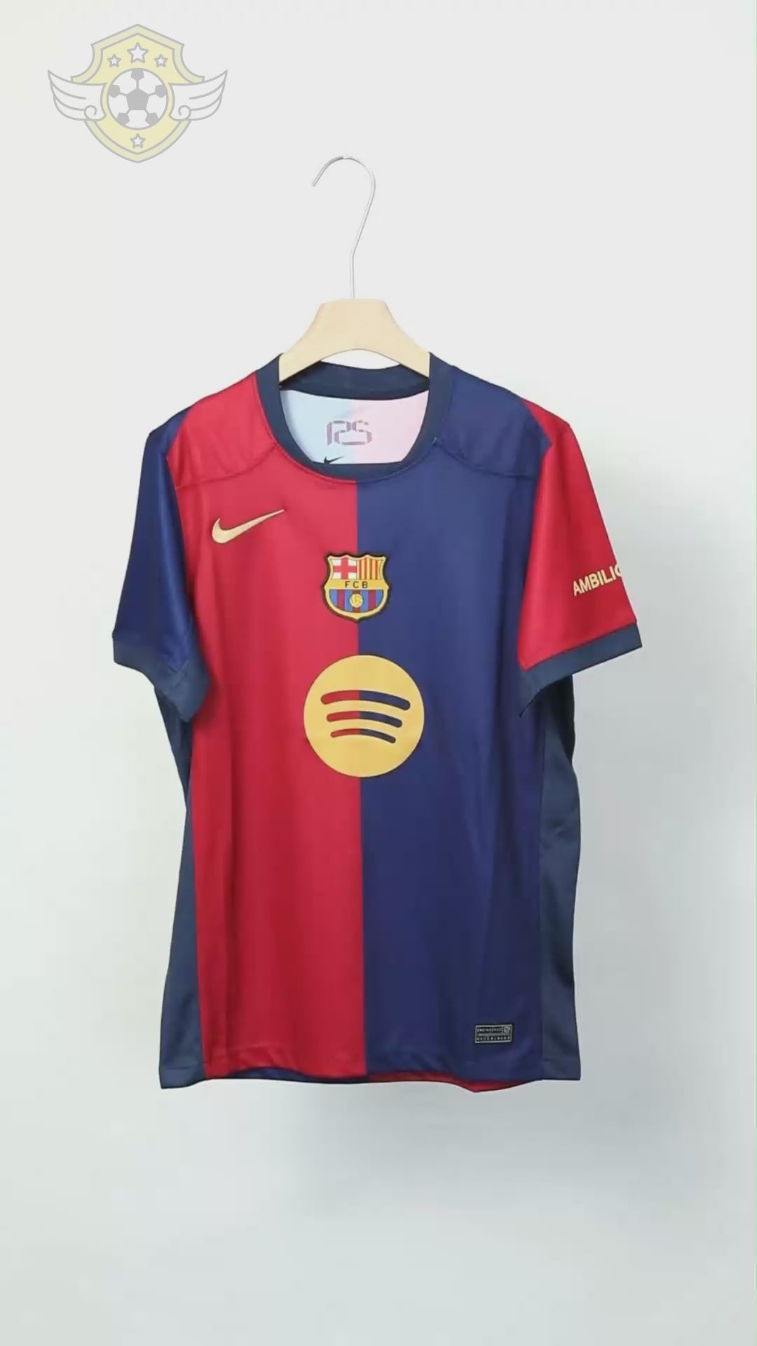 Barcelona Home Soccer Jersey 2024/25 - Spotify Logo Without Text