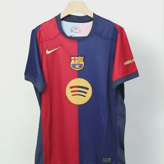 Barcelona Home Soccer Jersey 2024/25 - Spotify Logo Without Text